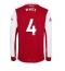 Billige Arsenal Benjamin White #4 Hjemmebanetrøje 2022-23 Lange ærmer