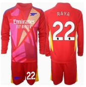 Billige Arsenal David Raya #22 Målmand Udebanetrøje Børn 2024-25 Lange ærmer (+ bukser)