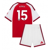 Billige Arsenal Ezri Konsa #15 Hjemmebanetrøje Børn 2026-27 Kort ærmer (+ bukser)