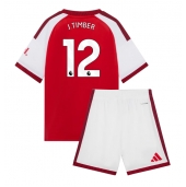 Billige Arsenal Jurrien Timber #12 Hjemmebanetrøje Børn 2026-27 Kort ærmer (+ bukser)