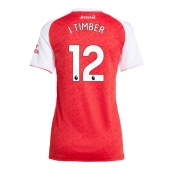 Billige Arsenal Jurrien Timber #12 Hjemmebanetrøje Dame 2025-26 Kort ærmer