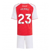 Billige Arsenal Mikel Merino #23 Hjemmebanetrøje Børn 2025-26 Kort ærmer (+ bukser)