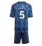 Billige Arsenal Piero Hincapie #5 Udebanetrøje Børn 2025-26 Kort ærmer (+ bukser)