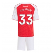 Billige Arsenal Riccardo Calafiori #33 Hjemmebanetrøje Børn 2025-26 Kort ærmer (+ bukser)