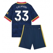 Billige Arsenal Riccardo Calafiori #33 Udebanetrøje Børn 2026-27 Kort ærmer (+ bukser)