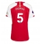 Billige Arsenal Thomas Partey #5 Hjemmebanetrøje Dame 2023-24 Kort ærmer