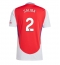 Billige Arsenal William Saliba #2 Hjemmebanetrøje 2024-25 Kort ærmer