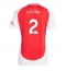 Billige Arsenal William Saliba #2 Hjemmebanetrøje Dame 2024-25 Kort ærmer
