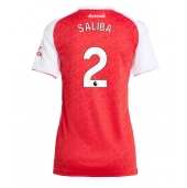 Billige Arsenal William Saliba #2 Hjemmebanetrøje Dame 2025-26 Kort ærmer