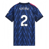 Billige Arsenal William Saliba #2 Udebanetrøje Dame 2025-26 Kort ærmer