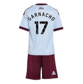Billige Aston Villa Alejandro Garnacho #17 Tredje trøje Børn 2026-27 Kort ærmer (+ bukser)