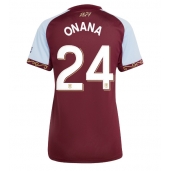 Billige Aston Villa Amadou Onana #24 Hjemmebanetrøje Dame 2025-26 Kort ærmer