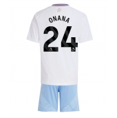Billige Aston Villa Amadou Onana #24 Udebanetrøje Børn 2024-25 Kort ærmer (+ bukser)