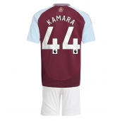 Billige Aston Villa Boubacar Kamara #44 Hjemmebanetrøje Børn 2024-25 Kort ærmer (+ bukser)