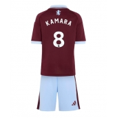 Billige Aston Villa Boubacar Kamara #8 Hjemmebanetrøje Børn 2026-27 Kort ærmer (+ bukser)