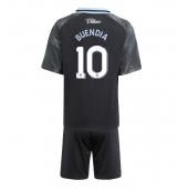 Billige Aston Villa Emiliano Buendia #10 Udebanetrøje Børn 2025-26 Kort ærmer (+ bukser)