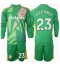 Billige Aston Villa Emiliano Martinez #23 Målmand Hjemmebanetrøje Børn 2024-25 Lange ærmer (+ bukser)
