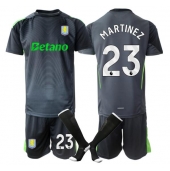 Billige Aston Villa Emiliano Martinez #23 Målmand Hjemmebanetrøje Børn 2025-26 Kort ærmer (+ bukser)