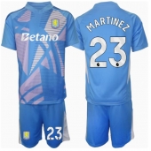 Billige Aston Villa Emiliano Martinez #23 Målmand Tredje trøje Børn 2024-25 Kort ærmer (+ bukser)