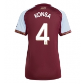 Billige Aston Villa Ezri Konsa #4 Hjemmebanetrøje Dame 2025-26 Kort ærmer