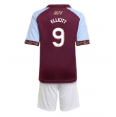 Billige Aston Villa Harvey Elliott #9 Hjemmebanetrøje Børn 2025-26 Kort ærmer (+ bukser)
