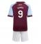 Billige Aston Villa Harvey Elliott #9 Hjemmebanetrøje Børn 2025-26 Kort ærmer (+ bukser)