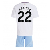 Billige Aston Villa Ian Maatsen #22 Udebanetrøje Børn 2024-25 Kort ærmer (+ bukser)