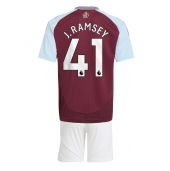 Billige Aston Villa Jacob Ramsey #41 Hjemmebanetrøje Børn 2024-25 Kort ærmer (+ bukser)