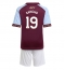 Billige Aston Villa Jadon Sancho #19 Hjemmebanetrøje Børn 2025-26 Kort ærmer (+ bukser)