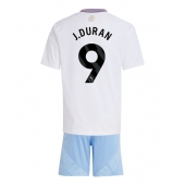 Billige Aston Villa Jhon Duran #9 Udebanetrøje Børn 2024-25 Kort ærmer (+ bukser)