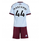 Billige Aston Villa Johan Manzambi #44 Tredje trøje Børn 2026-27 Kort ærmer (+ bukser)