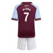 Billige Aston Villa John McGinn #7 Hjemmebanetrøje Børn 2025-26 Kort ærmer (+ bukser)