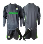 Billige Aston Villa Målmand Hjemmebanetrøje Børn 2025-26 Lange ærmer (+ bukser)