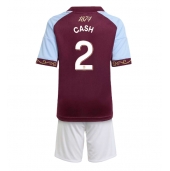 Billige Aston Villa Matty Cash #2 Hjemmebanetrøje Børn 2025-26 Kort ærmer (+ bukser)