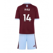 Billige Aston Villa Pau Torres #14 Hjemmebanetrøje Børn 2026-27 Kort ærmer (+ bukser)