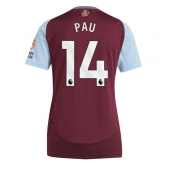 Billige Aston Villa Pau Torres #14 Hjemmebanetrøje Dame 2024-25 Kort ærmer