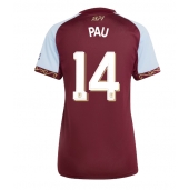 Billige Aston Villa Pau Torres #14 Hjemmebanetrøje Dame 2025-26 Kort ærmer