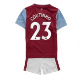 Billige Aston Villa Philippe Coutinho #23 Hjemmebanetrøje Børn 2022-23 Kort ærmer (+ bukser)