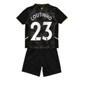 Billige Aston Villa Philippe Coutinho #23 Tredje trøje Børn 2022-23 Kort ærmer (+ bukser)