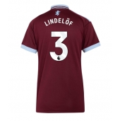 Billige Aston Villa Victor Lindelof #3 Hjemmebanetrøje Dame 2026-27 Kort ærmer
