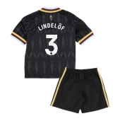 Billige Aston Villa Victor Lindelof #3 Udebanetrøje Børn 2026-27 Kort ærmer (+ bukser)
