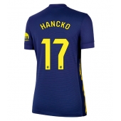 Billige Atletico Madrid David Hancko #17 Udebanetrøje Dame 2025-26 Kort ærmer
