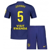 Billige Atletico Madrid Johnny Cardoso #5 Udebanetrøje Børn 2025-26 Kort ærmer (+ bukser)
