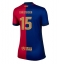 Billige Barcelona Andreas Christensen #15 Hjemmebanetrøje Dame 2024-25 Kort ærmer