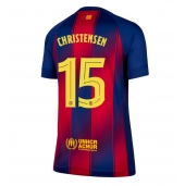 Billige Barcelona Andreas Christensen #15 Hjemmebanetrøje Dame 2025-26 Kort ærmer