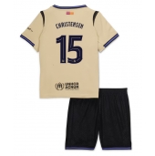 Billige Barcelona Andreas Christensen #15 Udebanetrøje Børn 2025-26 Kort ærmer (+ bukser)