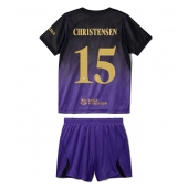 Billige Barcelona Andreas Christensen #15 Udebanetrøje Børn 2026-27 Kort ærmer (+ bukser)