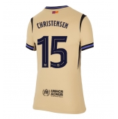 Billige Barcelona Andreas Christensen #15 Udebanetrøje Dame 2025-26 Kort ærmer