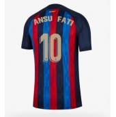 Billige Barcelona Ansu Fati #10 Hjemmebanetrøje 2022-23 Kort ærmer
