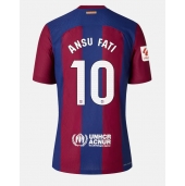 Billige Barcelona Ansu Fati #10 Hjemmebanetrøje 2023-24 Kort ærmer